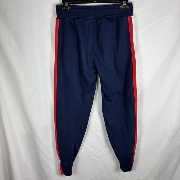 Polo Ralph Lauren Joggers Small Spell Out Logo Blue Red White Stripe Sweatpants - Picture 10 of 15